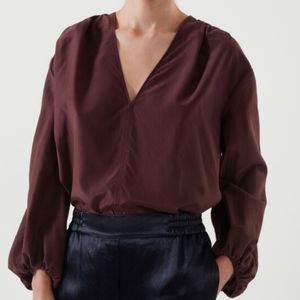 COS Mulberry Silk Tunic Blouse